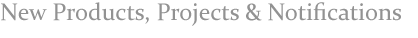 New Products, Articles & Events
